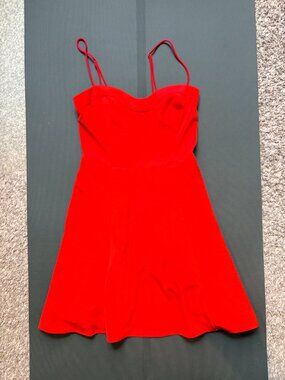 Abercrombie & Fitch red, sweetheart neckline, A-line dress, size XS